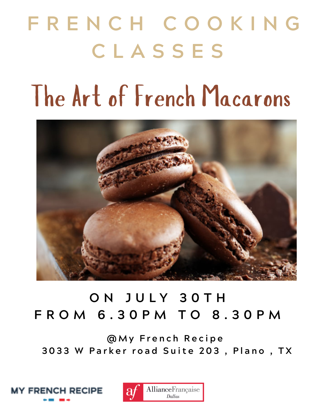 French Cooking Class: the Art of French Macarons with My French Recipe