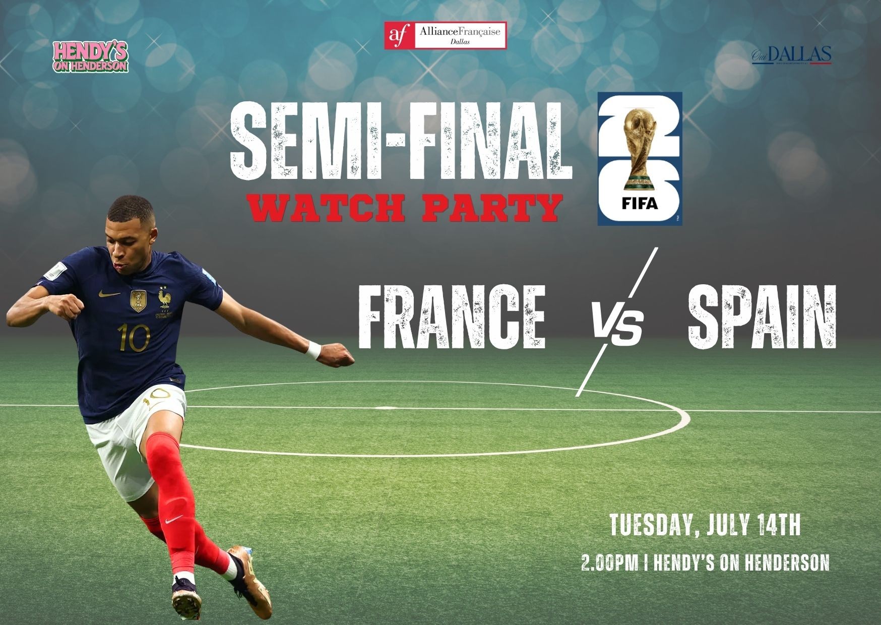 FIFA World Cup Semi-Final Watch Party: France vs Spain