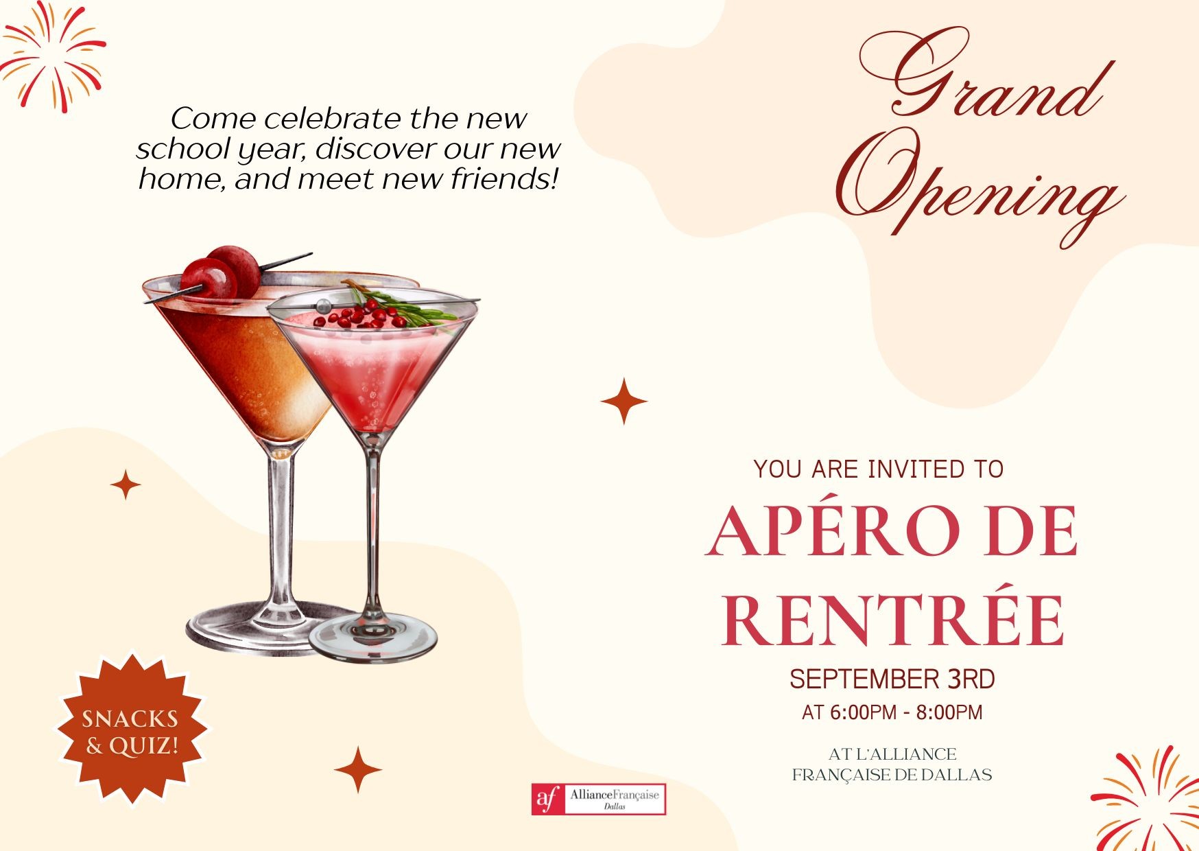 Apéro de Rentrée - Grand Opening