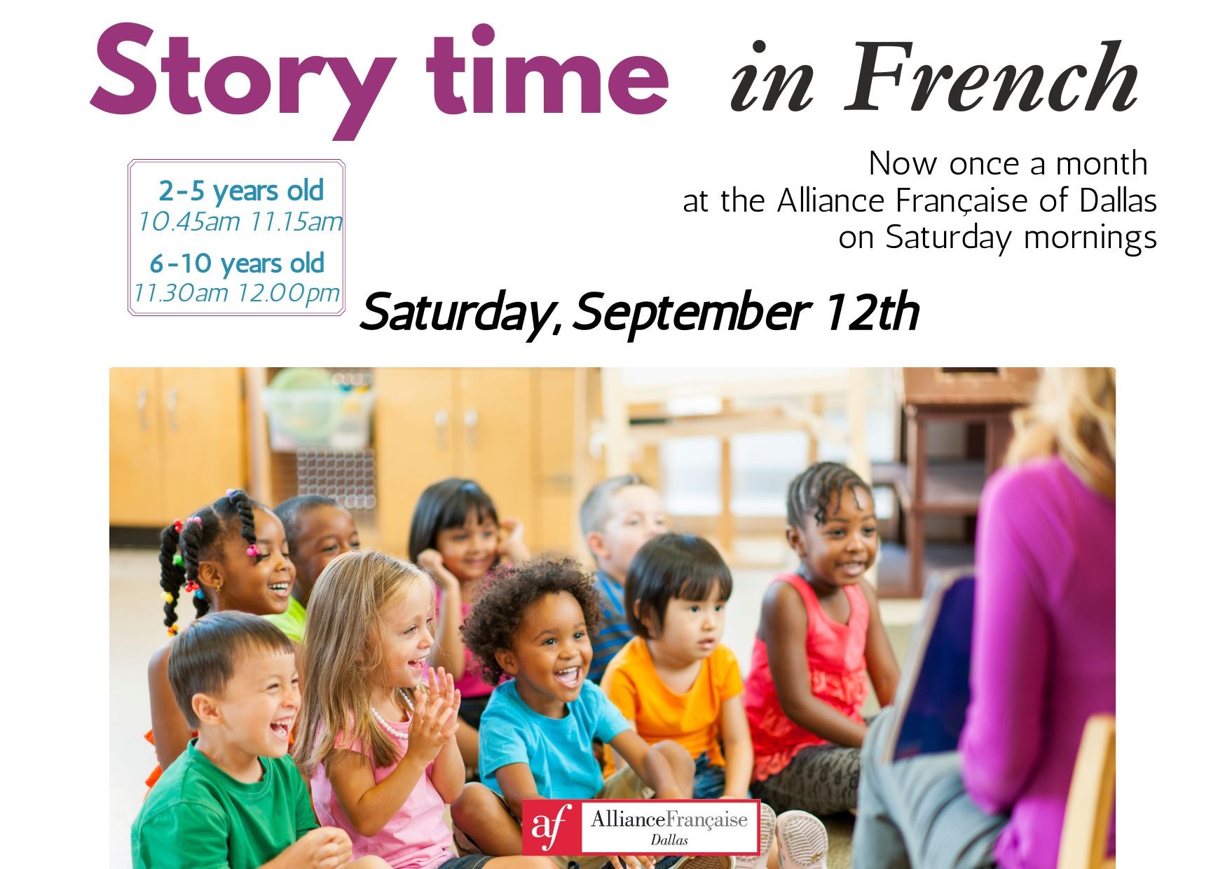 Story time in French for kids