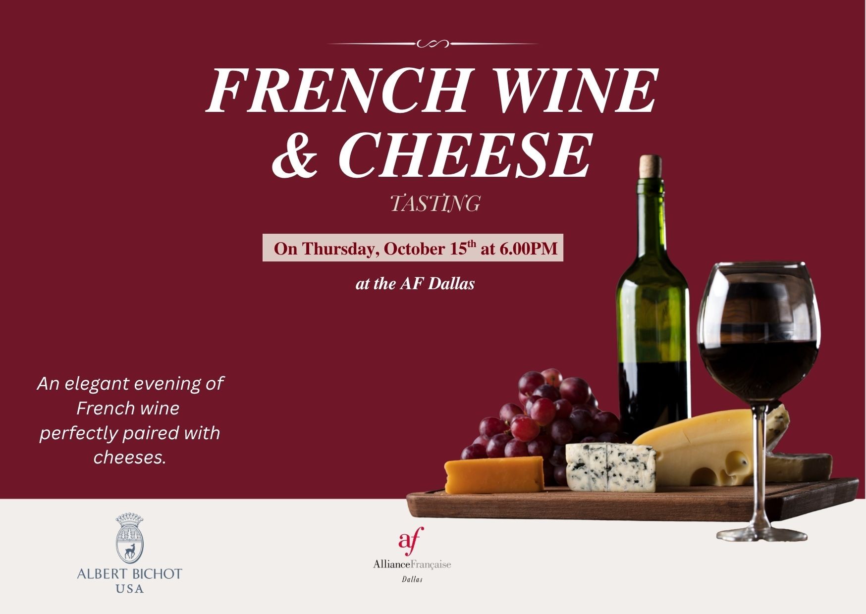 French wine & cheese tasting