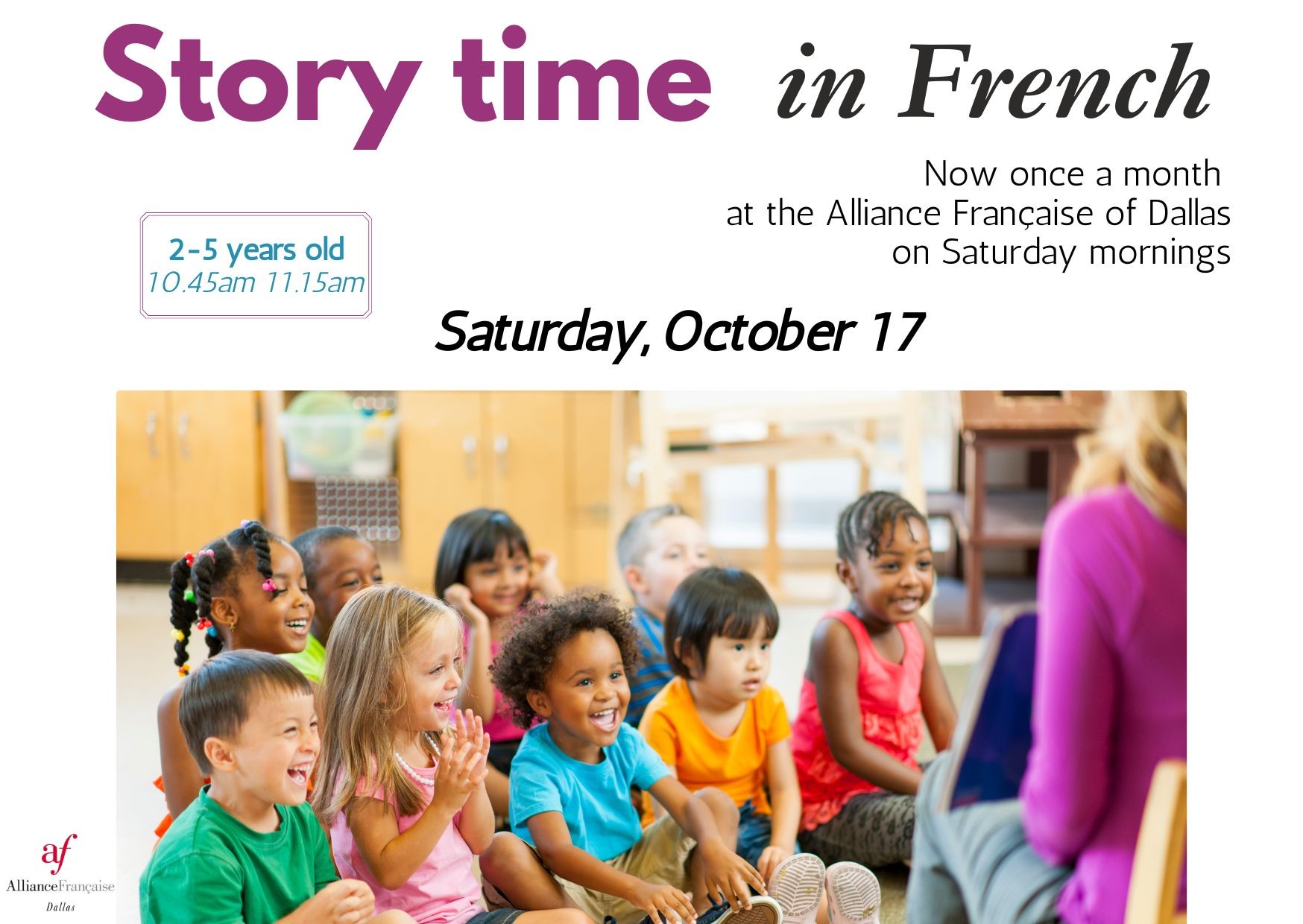 Story time in French for kids