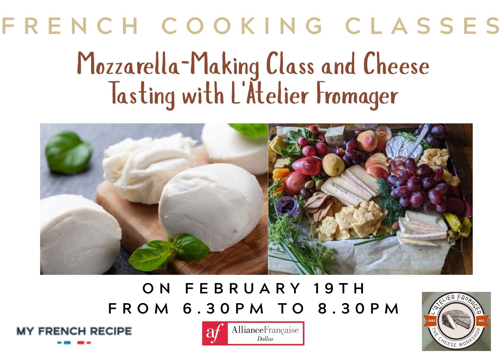 Mozzarella-Making Class and Cheese Tasting with L'Atelier Fromager
