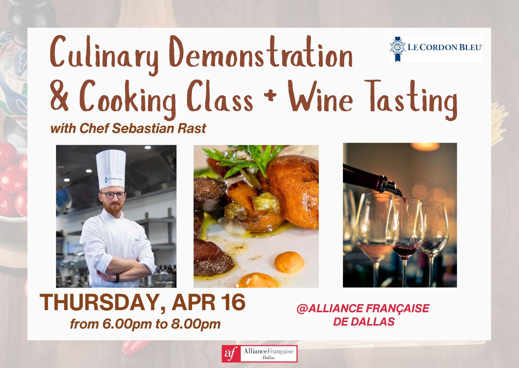 Culinary Demonstration & Cooking Class + Wine Tasting