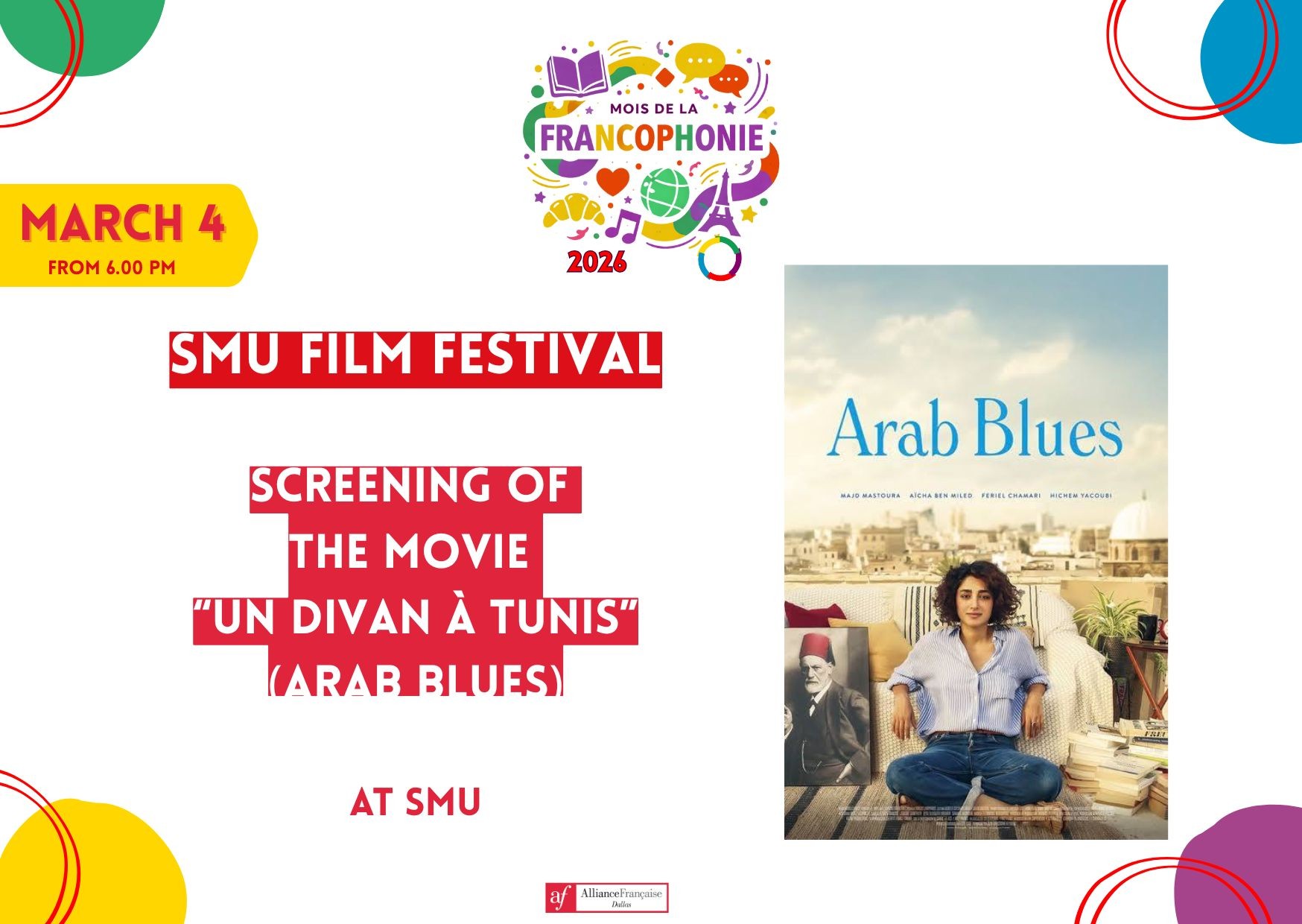 Screening of Arab Blues - SMU FILM FESTIVAL