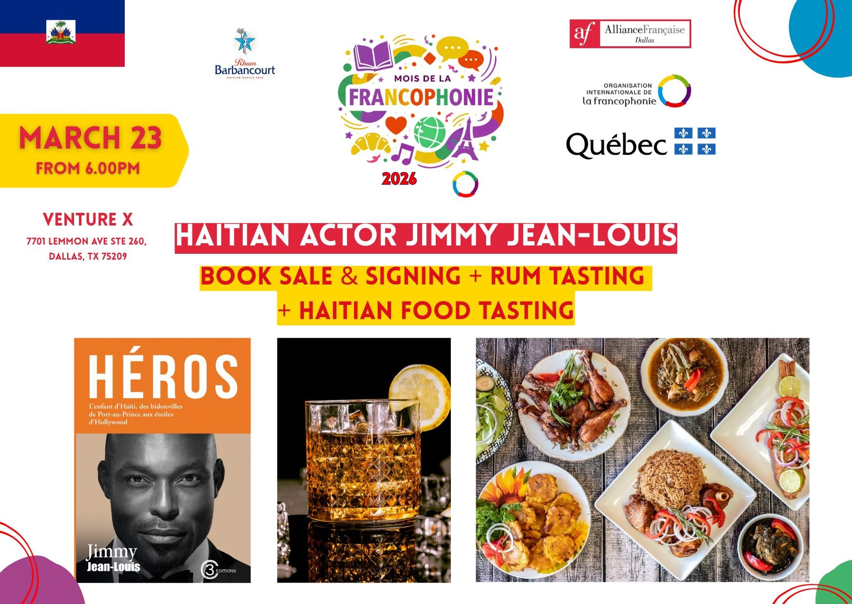 An Evening of Haitian Culture & Flavors with Jimmy Jean-Louis