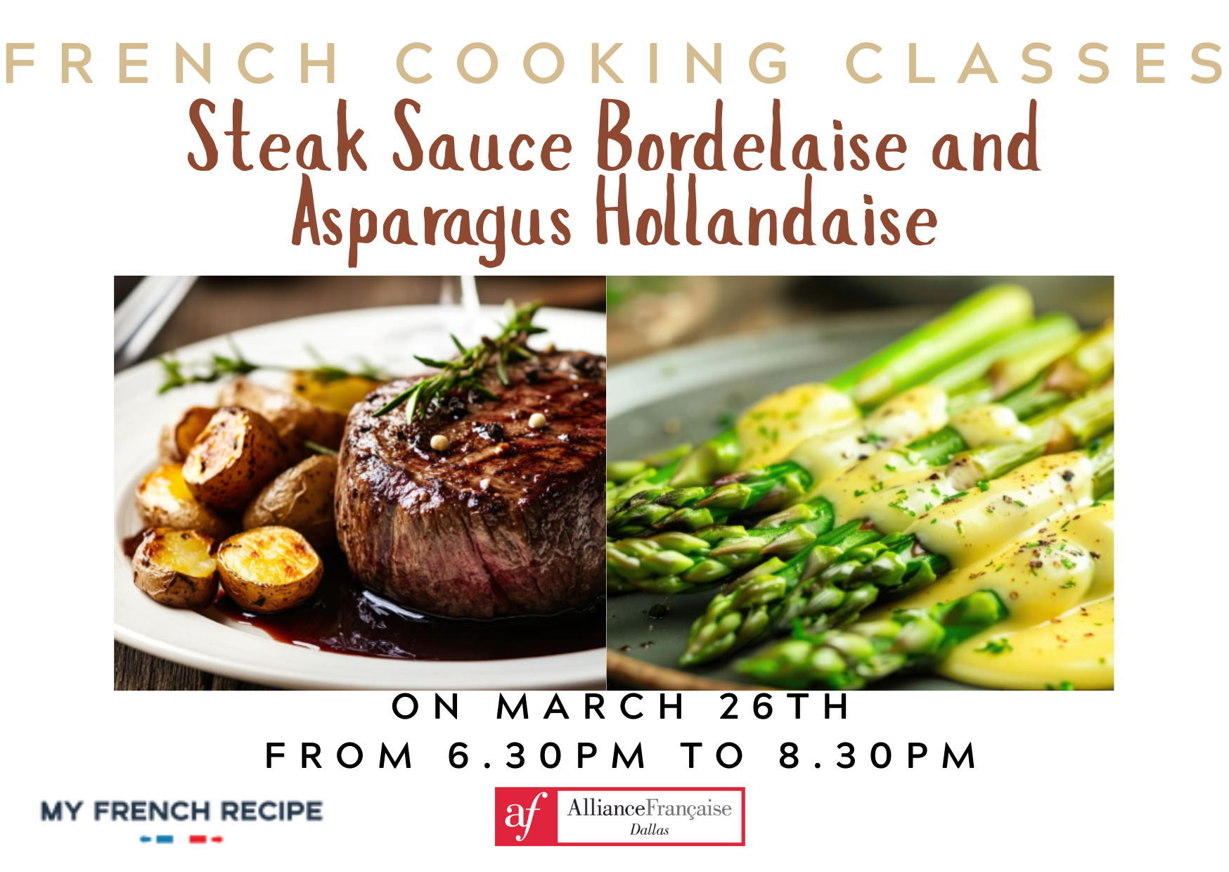 Bistro in Bordeaux - Steak Sauce Bordelaise and Asparagus Hollandaise