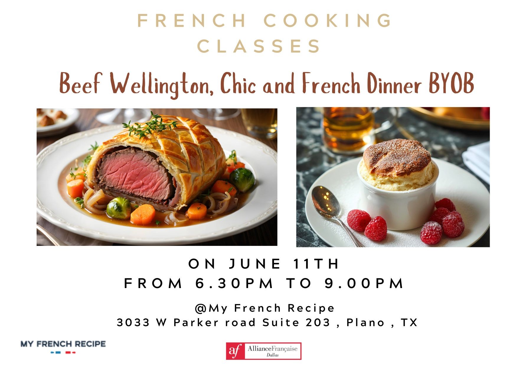Beef Wellington, Chic and French Dinner BYOB with My French Recipe