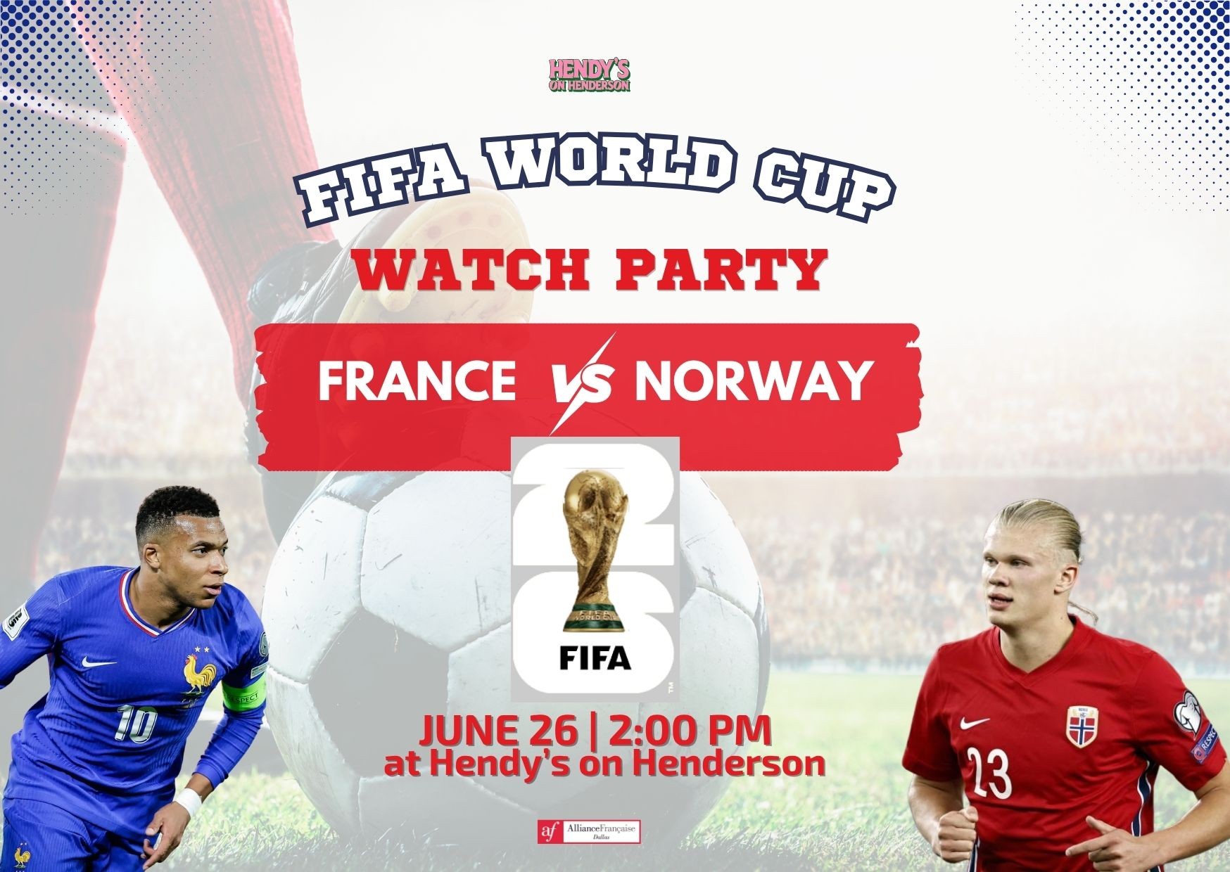 Fifa World Cup watch party: France vs Norway